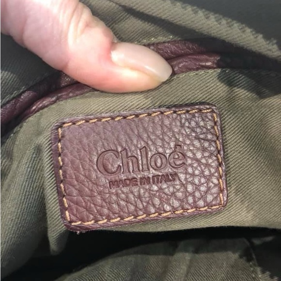 Chloe Marcie handbag. Burgundy. - Picture 3 of 5